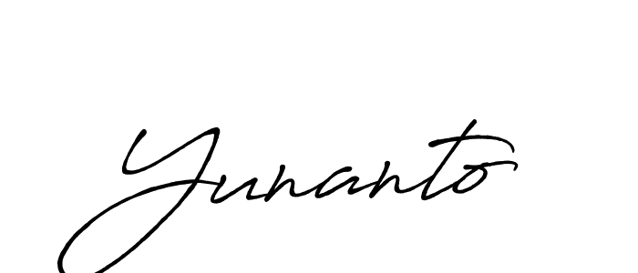 Make a beautiful signature design for name Yunanto. Use this online signature maker to create a handwritten signature for free. Yunanto signature style 7 images and pictures png