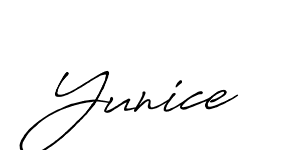 if you are searching for the best signature style for your name Yunice. so please give up your signature search. here we have designed multiple signature styles  using Antro_Vectra_Bolder. Yunice signature style 7 images and pictures png