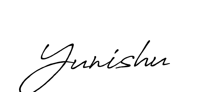 You should practise on your own different ways (Antro_Vectra_Bolder) to write your name (Yunishu) in signature. don't let someone else do it for you. Yunishu signature style 7 images and pictures png