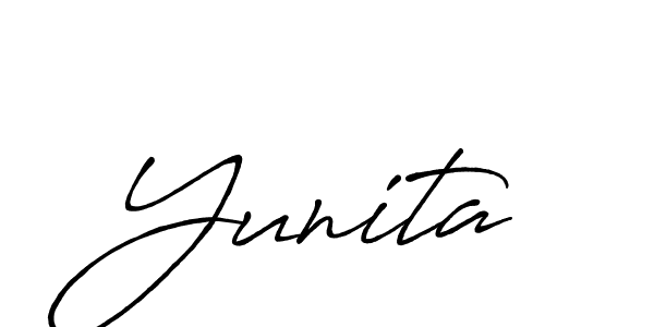 Make a beautiful signature design for name Yunita. With this signature (Antro_Vectra_Bolder) style, you can create a handwritten signature for free. Yunita signature style 7 images and pictures png