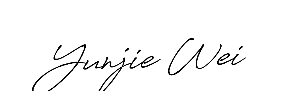 Use a signature maker to create a handwritten signature online. With this signature software, you can design (Antro_Vectra_Bolder) your own signature for name Yunjie Wei. Yunjie Wei signature style 7 images and pictures png