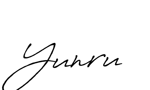 Make a beautiful signature design for name Yunru. With this signature (Antro_Vectra_Bolder) style, you can create a handwritten signature for free. Yunru signature style 7 images and pictures png