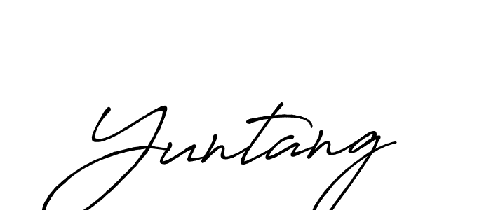 Yuntang stylish signature style. Best Handwritten Sign (Antro_Vectra_Bolder) for my name. Handwritten Signature Collection Ideas for my name Yuntang. Yuntang signature style 7 images and pictures png