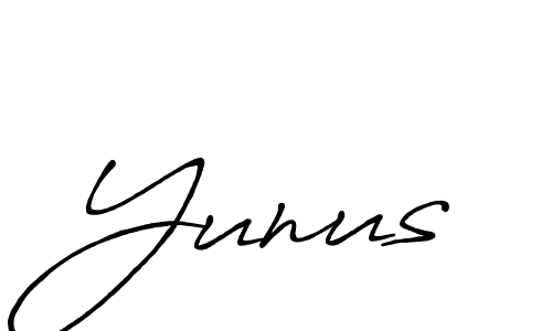 Use a signature maker to create a handwritten signature online. With this signature software, you can design (Antro_Vectra_Bolder) your own signature for name Yunus. Yunus signature style 7 images and pictures png