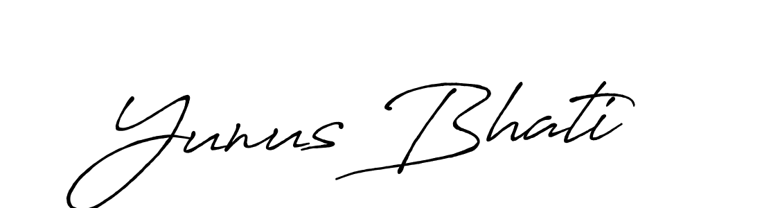 How to make Yunus Bhati signature? Antro_Vectra_Bolder is a professional autograph style. Create handwritten signature for Yunus Bhati name. Yunus Bhati signature style 7 images and pictures png