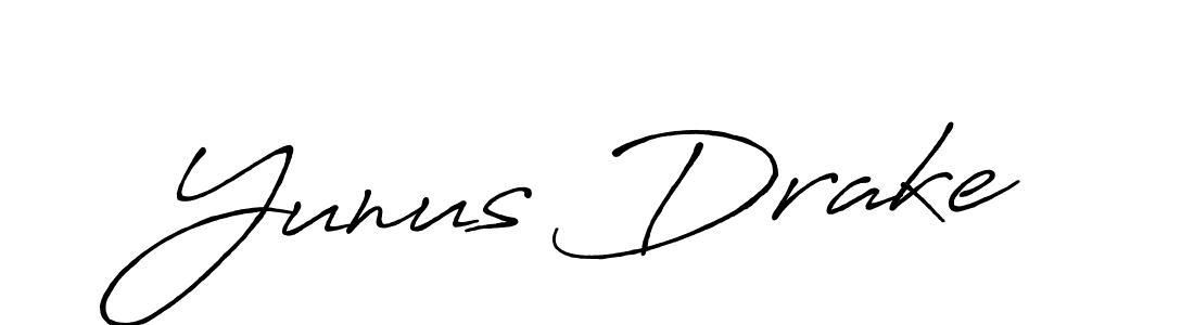 Make a beautiful signature design for name Yunus Drake. With this signature (Antro_Vectra_Bolder) style, you can create a handwritten signature for free. Yunus Drake signature style 7 images and pictures png