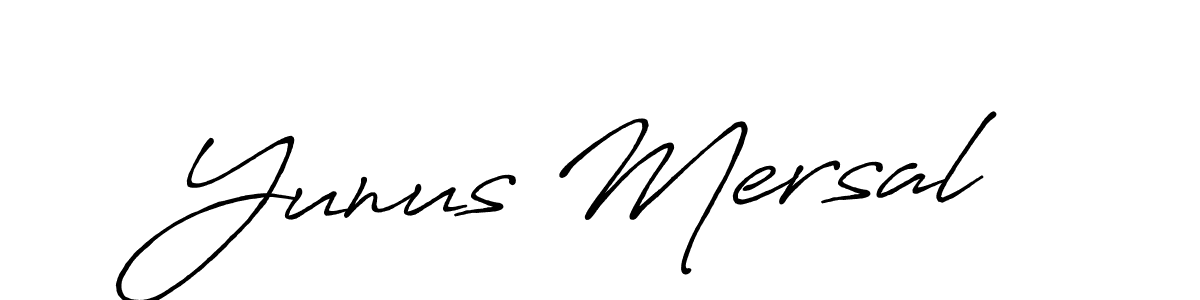 Also we have Yunus Mersal name is the best signature style. Create professional handwritten signature collection using Antro_Vectra_Bolder autograph style. Yunus Mersal signature style 7 images and pictures png