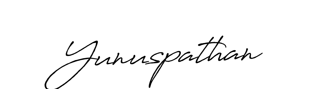 Design your own signature with our free online signature maker. With this signature software, you can create a handwritten (Antro_Vectra_Bolder) signature for name Yunuspathan. Yunuspathan signature style 7 images and pictures png