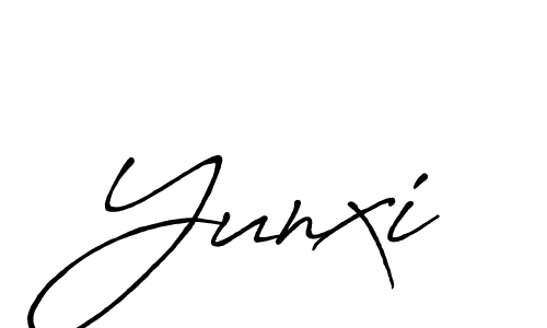 Make a beautiful signature design for name Yunxi. With this signature (Antro_Vectra_Bolder) style, you can create a handwritten signature for free. Yunxi signature style 7 images and pictures png