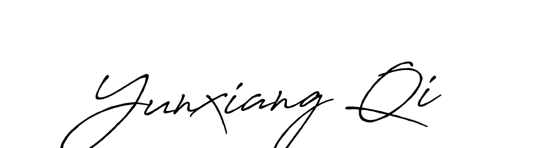 Yunxiang Qi stylish signature style. Best Handwritten Sign (Antro_Vectra_Bolder) for my name. Handwritten Signature Collection Ideas for my name Yunxiang Qi. Yunxiang Qi signature style 7 images and pictures png