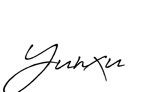 Make a beautiful signature design for name Yunxu. With this signature (Antro_Vectra_Bolder) style, you can create a handwritten signature for free. Yunxu signature style 7 images and pictures png