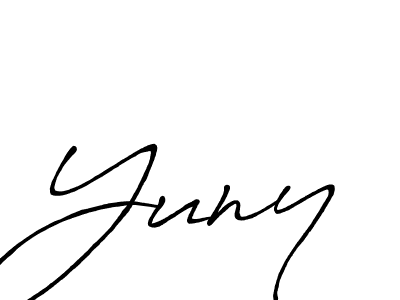 if you are searching for the best signature style for your name Yuny. so please give up your signature search. here we have designed multiple signature styles  using Antro_Vectra_Bolder. Yuny signature style 7 images and pictures png