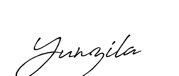 Yunzila stylish signature style. Best Handwritten Sign (Antro_Vectra_Bolder) for my name. Handwritten Signature Collection Ideas for my name Yunzila. Yunzila signature style 7 images and pictures png