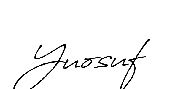 Make a beautiful signature design for name Yuosuf. Use this online signature maker to create a handwritten signature for free. Yuosuf signature style 7 images and pictures png
