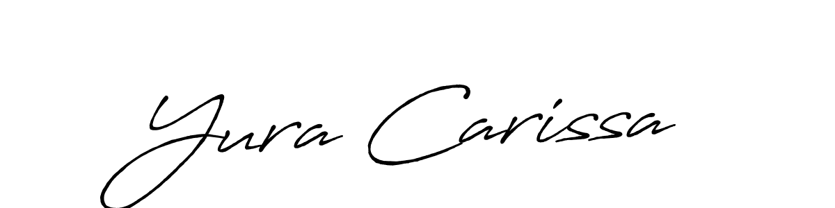 It looks lik you need a new signature style for name Yura Carissa. Design unique handwritten (Antro_Vectra_Bolder) signature with our free signature maker in just a few clicks. Yura Carissa signature style 7 images and pictures png