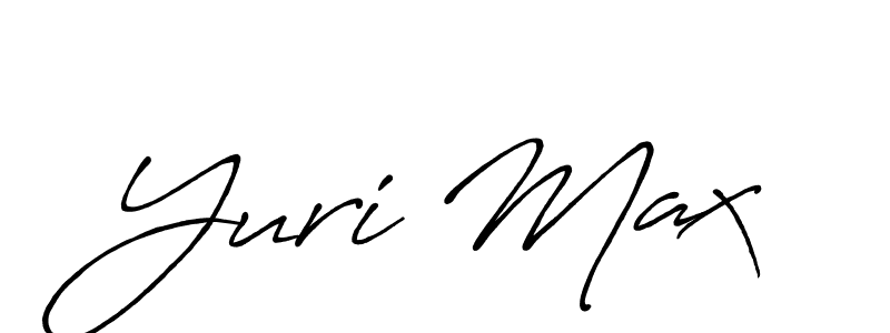 Yuri Max stylish signature style. Best Handwritten Sign (Antro_Vectra_Bolder) for my name. Handwritten Signature Collection Ideas for my name Yuri Max. Yuri Max signature style 7 images and pictures png