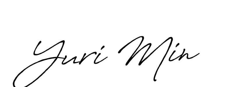 How to make Yuri Min signature? Antro_Vectra_Bolder is a professional autograph style. Create handwritten signature for Yuri Min name. Yuri Min signature style 7 images and pictures png