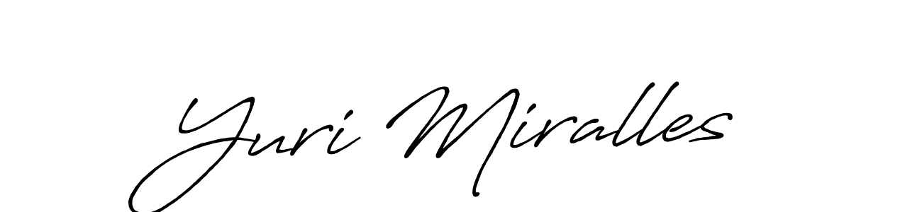 How to make Yuri Miralles name signature. Use Antro_Vectra_Bolder style for creating short signs online. This is the latest handwritten sign. Yuri Miralles signature style 7 images and pictures png