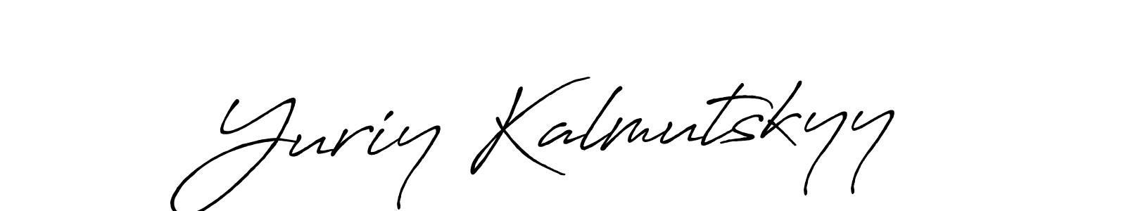 Antro_Vectra_Bolder is a professional signature style that is perfect for those who want to add a touch of class to their signature. It is also a great choice for those who want to make their signature more unique. Get Yuriy Kalmutskyy name to fancy signature for free. Yuriy Kalmutskyy signature style 7 images and pictures png