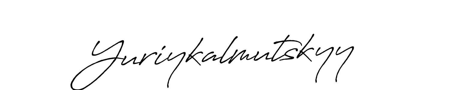 Create a beautiful signature design for name Yuriykalmutskyy. With this signature (Antro_Vectra_Bolder) fonts, you can make a handwritten signature for free. Yuriykalmutskyy signature style 7 images and pictures png