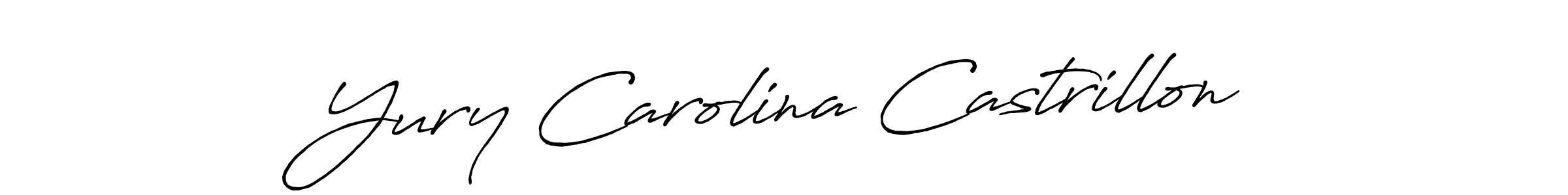Yury Carolina Castrillon stylish signature style. Best Handwritten Sign (Antro_Vectra_Bolder) for my name. Handwritten Signature Collection Ideas for my name Yury Carolina Castrillon. Yury Carolina Castrillon signature style 7 images and pictures png