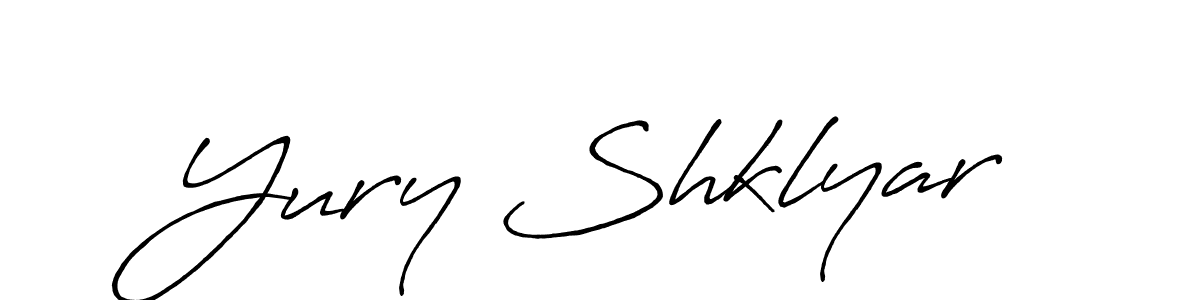 The best way (Antro_Vectra_Bolder) to make a short signature is to pick only two or three words in your name. The name Yury Shklyar include a total of six letters. For converting this name. Yury Shklyar signature style 7 images and pictures png