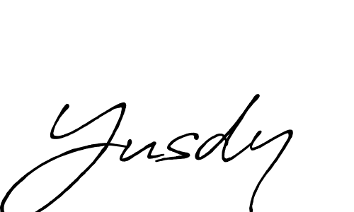 Create a beautiful signature design for name Yusdy. With this signature (Antro_Vectra_Bolder) fonts, you can make a handwritten signature for free. Yusdy signature style 7 images and pictures png