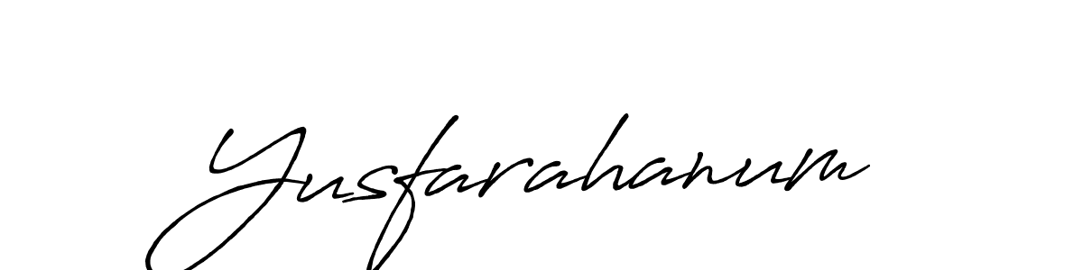 Also You can easily find your signature by using the search form. We will create Yusfarahanum name handwritten signature images for you free of cost using Antro_Vectra_Bolder sign style. Yusfarahanum signature style 7 images and pictures png