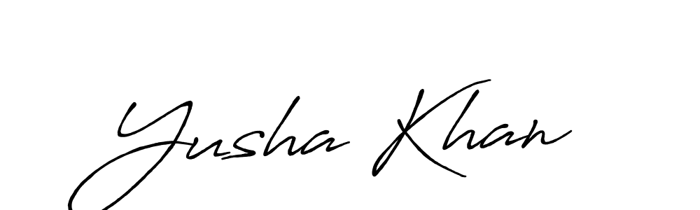 Also we have Yusha Khan name is the best signature style. Create professional handwritten signature collection using Antro_Vectra_Bolder autograph style. Yusha Khan signature style 7 images and pictures png