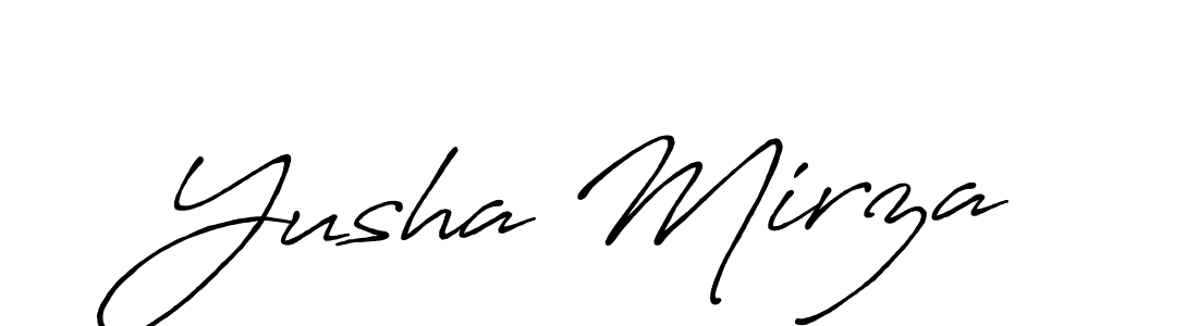 Similarly Antro_Vectra_Bolder is the best handwritten signature design. Signature creator online .You can use it as an online autograph creator for name Yusha Mirza. Yusha Mirza signature style 7 images and pictures png