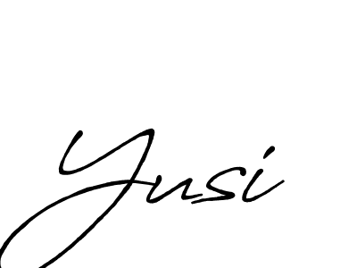 Create a beautiful signature design for name Yusi. With this signature (Antro_Vectra_Bolder) fonts, you can make a handwritten signature for free. Yusi signature style 7 images and pictures png