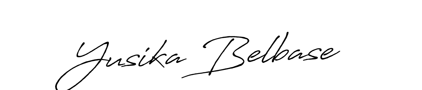 Antro_Vectra_Bolder is a professional signature style that is perfect for those who want to add a touch of class to their signature. It is also a great choice for those who want to make their signature more unique. Get Yusika Belbase name to fancy signature for free. Yusika Belbase signature style 7 images and pictures png