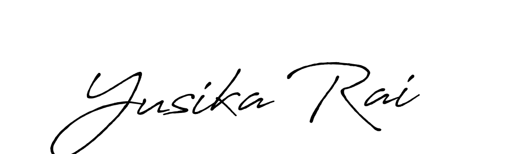 How to make Yusika Rai signature? Antro_Vectra_Bolder is a professional autograph style. Create handwritten signature for Yusika Rai name. Yusika Rai signature style 7 images and pictures png