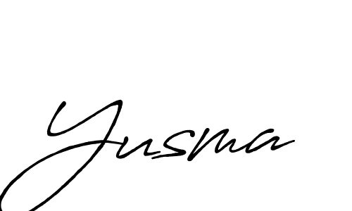 How to make Yusma signature? Antro_Vectra_Bolder is a professional autograph style. Create handwritten signature for Yusma name. Yusma signature style 7 images and pictures png