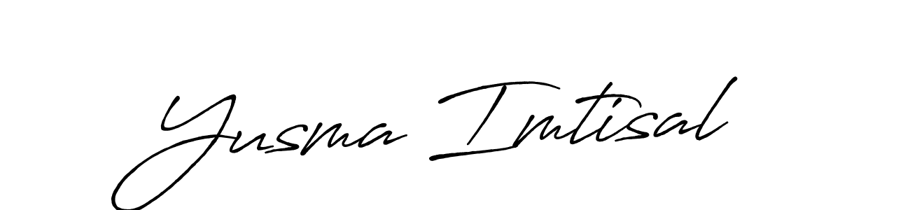 How to Draw Yusma Imtisal signature style? Antro_Vectra_Bolder is a latest design signature styles for name Yusma Imtisal. Yusma Imtisal signature style 7 images and pictures png