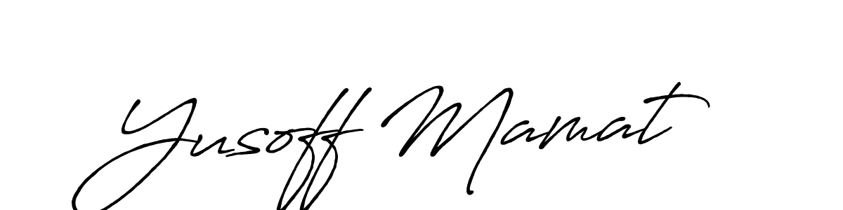 The best way (Antro_Vectra_Bolder) to make a short signature is to pick only two or three words in your name. The name Yusoff Mamat include a total of six letters. For converting this name. Yusoff Mamat signature style 7 images and pictures png