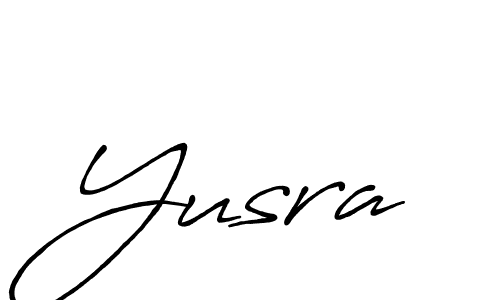 Similarly Antro_Vectra_Bolder is the best handwritten signature design. Signature creator online .You can use it as an online autograph creator for name Yusra. Yusra signature style 7 images and pictures png