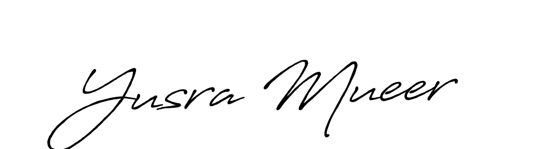 How to make Yusra Mueer signature? Antro_Vectra_Bolder is a professional autograph style. Create handwritten signature for Yusra Mueer name. Yusra Mueer signature style 7 images and pictures png