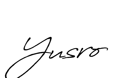 How to make Yusro signature? Antro_Vectra_Bolder is a professional autograph style. Create handwritten signature for Yusro name. Yusro signature style 7 images and pictures png