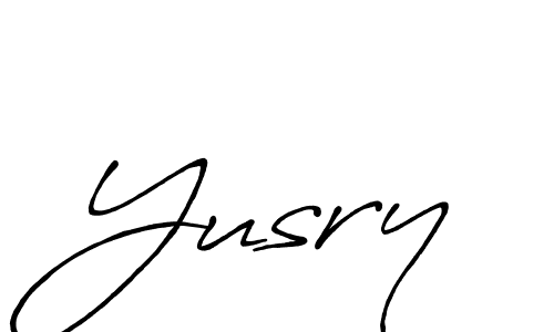 Make a beautiful signature design for name Yusry. With this signature (Antro_Vectra_Bolder) style, you can create a handwritten signature for free. Yusry signature style 7 images and pictures png