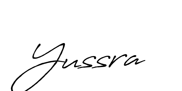 The best way (Antro_Vectra_Bolder) to make a short signature is to pick only two or three words in your name. The name Yussra include a total of six letters. For converting this name. Yussra signature style 7 images and pictures png