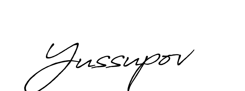 Use a signature maker to create a handwritten signature online. With this signature software, you can design (Antro_Vectra_Bolder) your own signature for name Yussupov. Yussupov signature style 7 images and pictures png