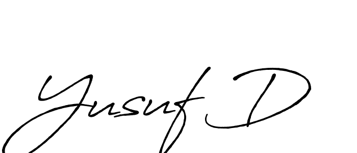 Create a beautiful signature design for name Yusuf D. With this signature (Antro_Vectra_Bolder) fonts, you can make a handwritten signature for free. Yusuf D signature style 7 images and pictures png