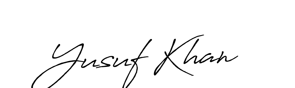 Yusuf Khan stylish signature style. Best Handwritten Sign (Antro_Vectra_Bolder) for my name. Handwritten Signature Collection Ideas for my name Yusuf Khan. Yusuf Khan signature style 7 images and pictures png