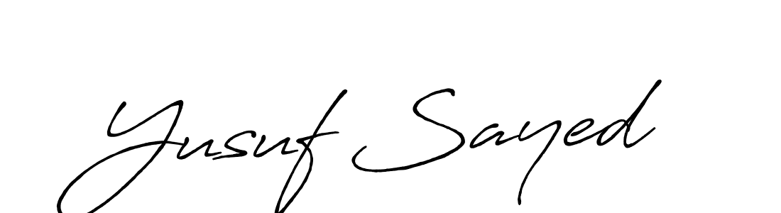 Yusuf Sayed stylish signature style. Best Handwritten Sign (Antro_Vectra_Bolder) for my name. Handwritten Signature Collection Ideas for my name Yusuf Sayed. Yusuf Sayed signature style 7 images and pictures png