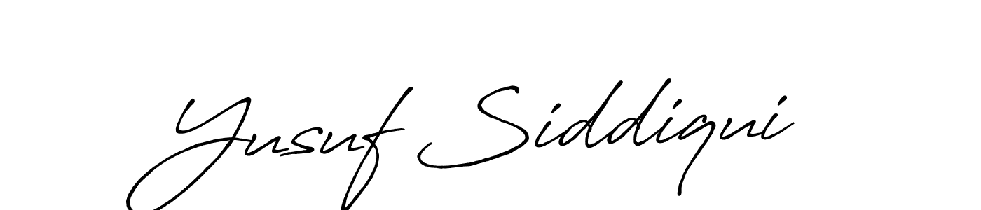 Yusuf Siddiqui stylish signature style. Best Handwritten Sign (Antro_Vectra_Bolder) for my name. Handwritten Signature Collection Ideas for my name Yusuf Siddiqui. Yusuf Siddiqui signature style 7 images and pictures png