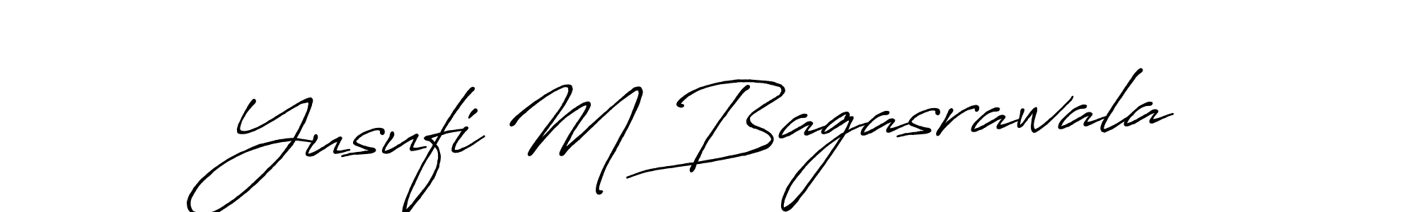 This is the best signature style for the Yusufi M Bagasrawala name. Also you like these signature font (Antro_Vectra_Bolder). Mix name signature. Yusufi M Bagasrawala signature style 7 images and pictures png