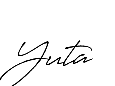 Best and Professional Signature Style for Yuta. Antro_Vectra_Bolder Best Signature Style Collection. Yuta signature style 7 images and pictures png