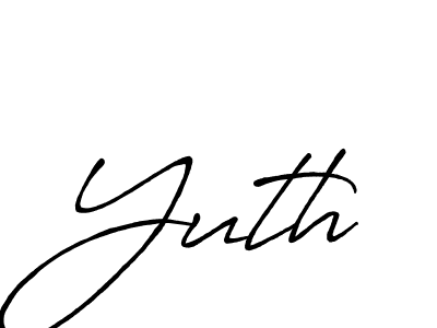 It looks lik you need a new signature style for name Yuth. Design unique handwritten (Antro_Vectra_Bolder) signature with our free signature maker in just a few clicks. Yuth signature style 7 images and pictures png