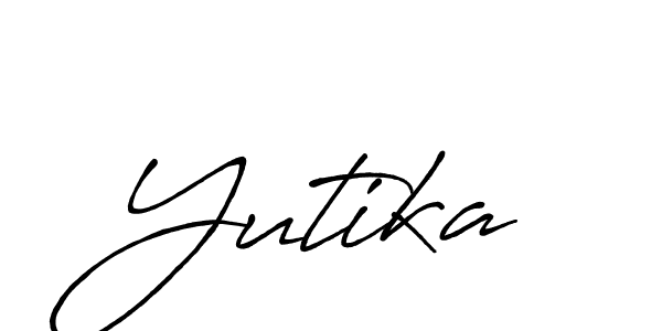Yutika stylish signature style. Best Handwritten Sign (Antro_Vectra_Bolder) for my name. Handwritten Signature Collection Ideas for my name Yutika. Yutika signature style 7 images and pictures png